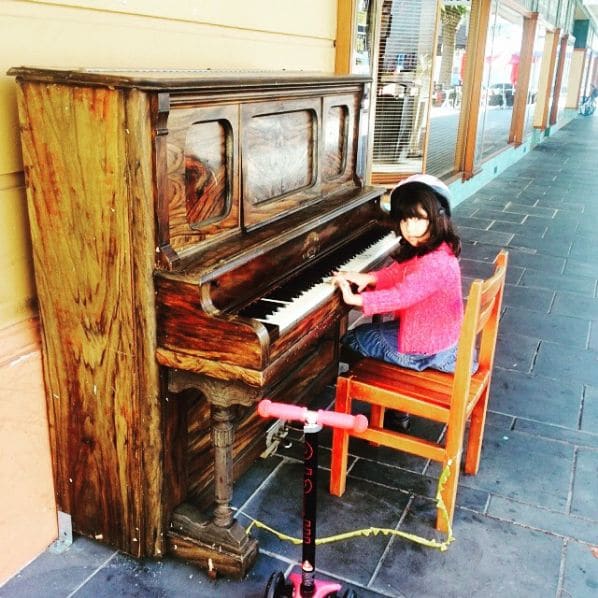 Public piano in Newcastle, New South Wales, Australia