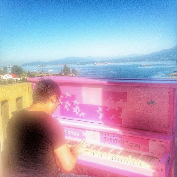 Public piano in Vancouver, British Columbia, Canada