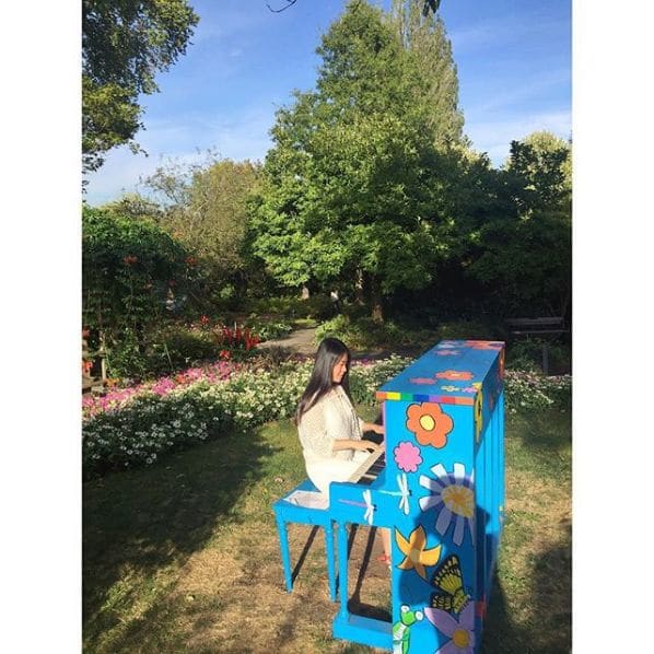 Public piano in Burnaby, British Columbia, Canada