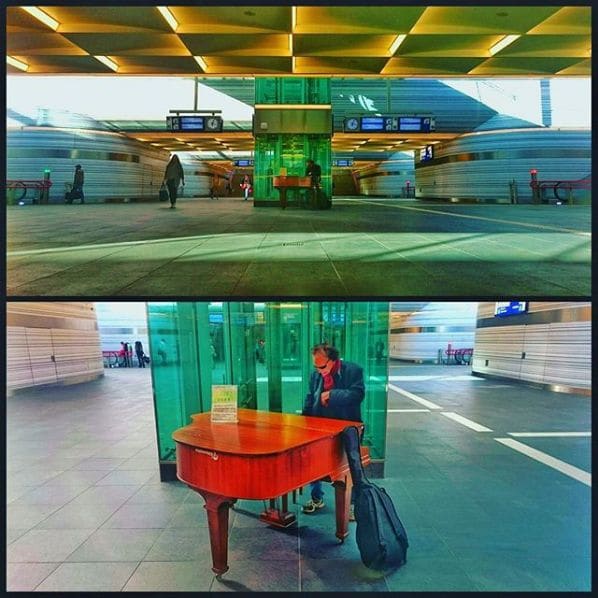 Public piano in Zwolle, Overijssel, Netherlands