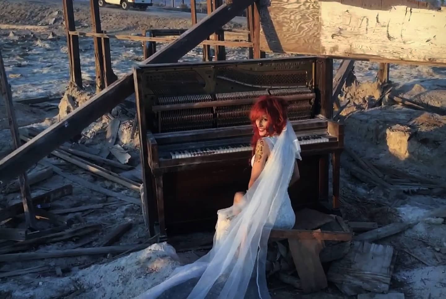 Public piano in Imperial County, California, United States