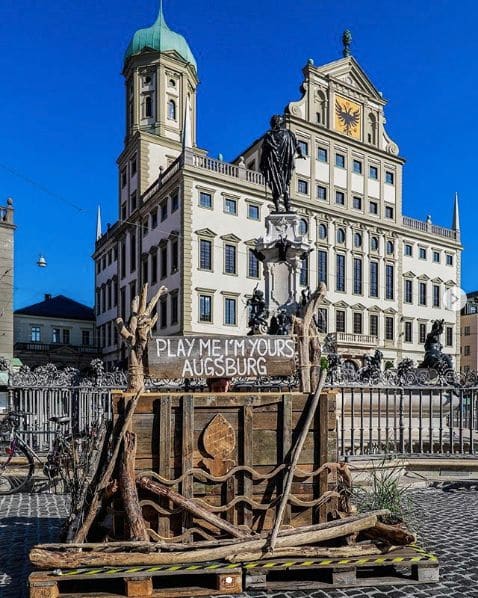 Photo of Augsburger Rathausplatz at Wertach, Rathausplatz, Innenstadt, St. Ulrich-Dom, Innenstadt, Augsburg, Bavaria, 86150, Germany
