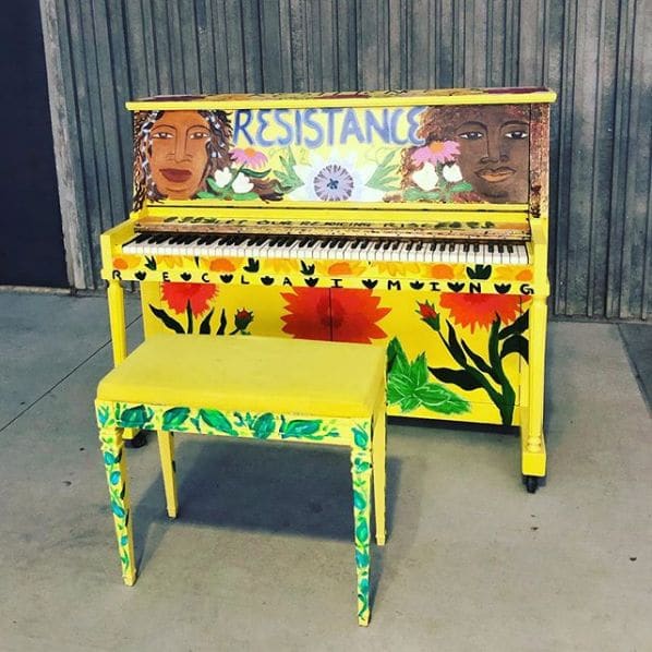 Public piano in Solano County, California, United States