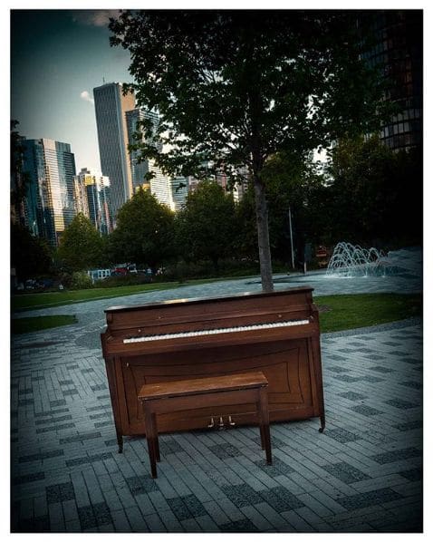Public piano in Chicago, Illinois, United States