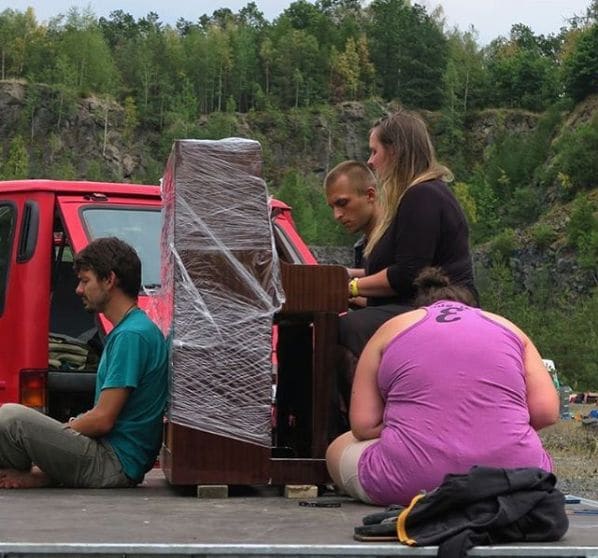 Public piano in Plzeňský kraj, Southwest, Czechia