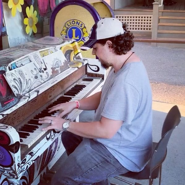 Public piano in Cambridge, Massachusetts, United States