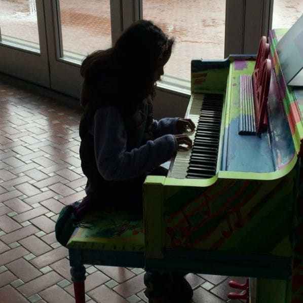 Public piano in San Diego, California, United States