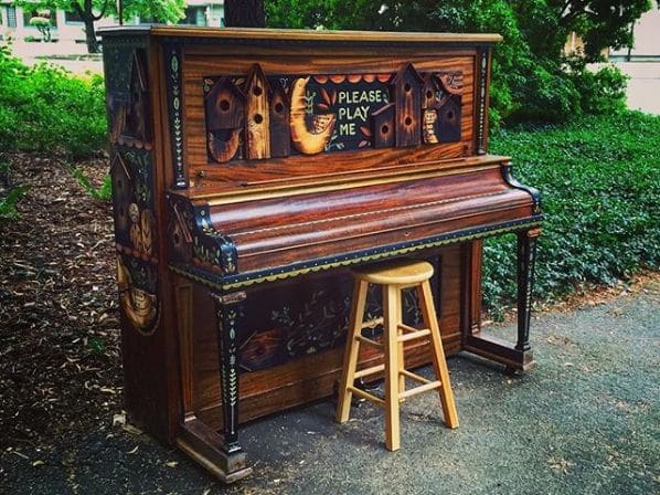 Public piano in Portland, Oregon, United States