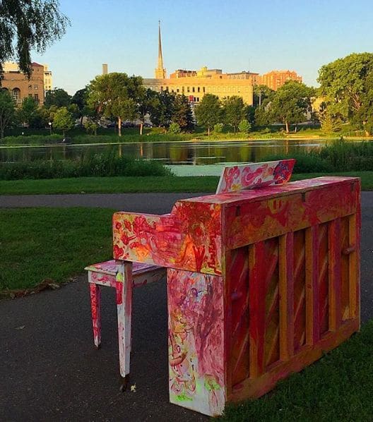 Photo of Loring Park at Garden of the Seasons, Harmon Place, Loring Park, Minneapolis, Hennepin County, Minnesota, 55403, United States. Pianos in the park... . . Playful,…