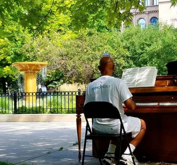 Public piano in Chicago, Illinois, United States