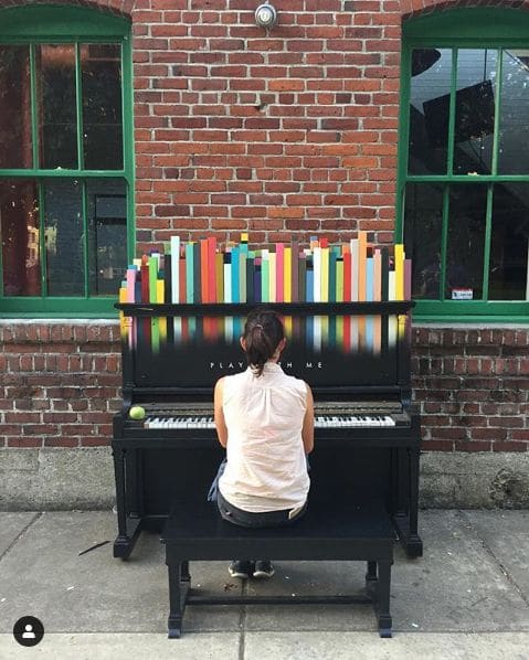 Public piano in Portland, Oregon, United States