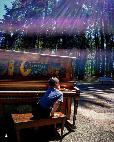 Public piano in Portland, Oregon, United States