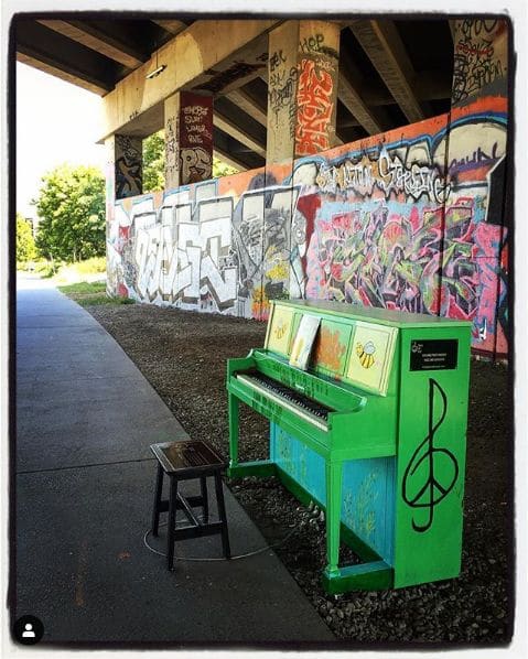 Photo of Atlanta BeltLine at Equitable Building, 100, Peachtree Street Northeast, Five Points, Atlanta, Fulton County, Georgia, 30303, United States. "Pianos for Peace"…