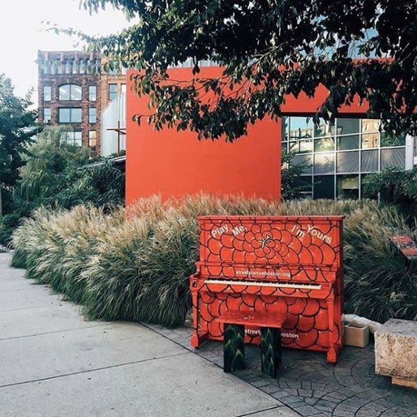Public piano in Boston, Massachusetts, United States