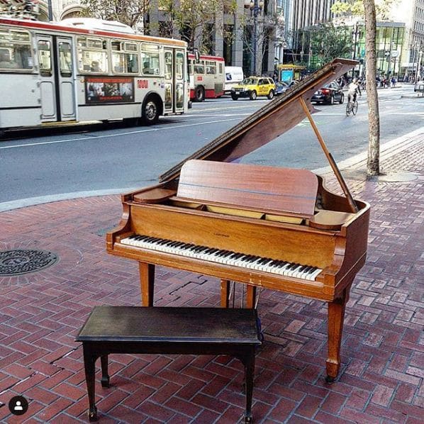 Public piano in San Francisco, California, United States