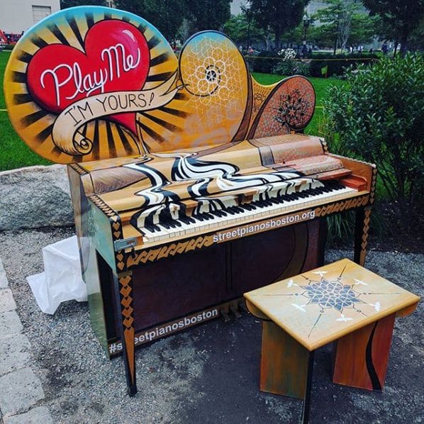 Public piano in Boston, Massachusetts, United States