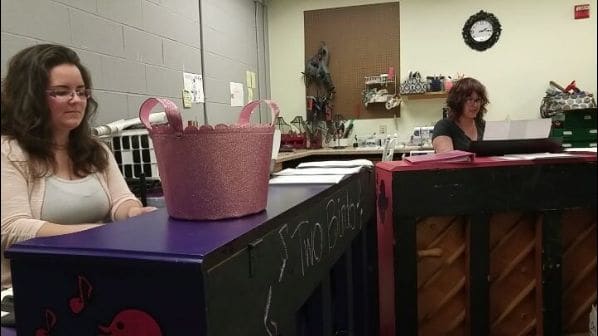 Photo of The Piano Gal Shop at Beans N' Cream Coffeehouse, Cannery Square, Sun Prairie, Dane County, Wisconsin, 53590, United States. Little practice sesh for Two Birds upcoming…