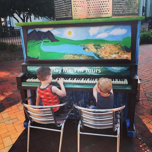 Public piano in Norfolk, Virginia, United States