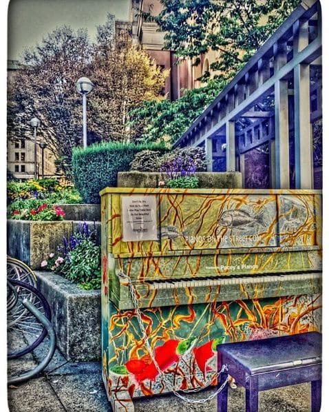 Photo of Downtown Vancouver at Vancouver Art Gallery - North Plaza, šxʷƛ̓ənəq Xwtl’e7énḵ Square, Downtown, Vancouver, District of North Vancouver, Metro Vancouver Regional…