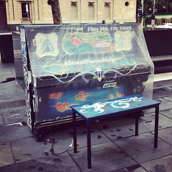 Public piano in Melbourne, Victoria, Australia