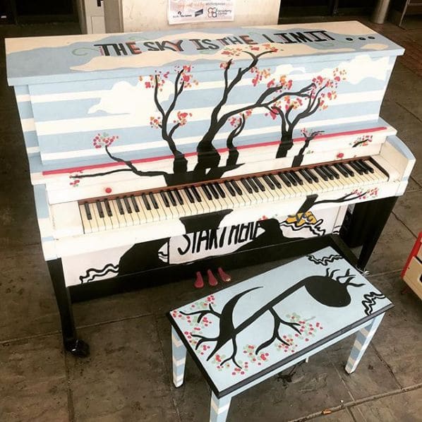Public piano in Lynchburg, Virginia, United States