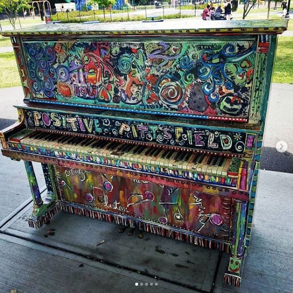 Photo of The Common Park at 109, First Street, Pittsfield, Berkshire County, Massachusetts, 01201, United States. **Visit The Funky Painted Piano**\nPainted by Tina at The Funky…