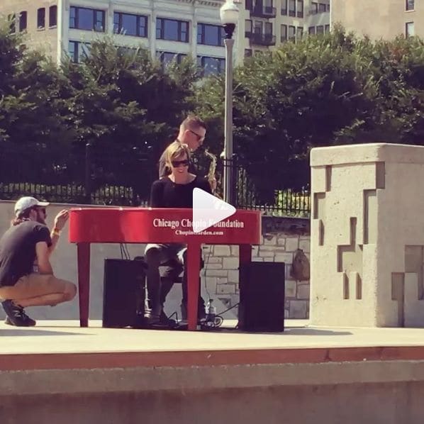 Public piano in Chicago, Illinois, United States