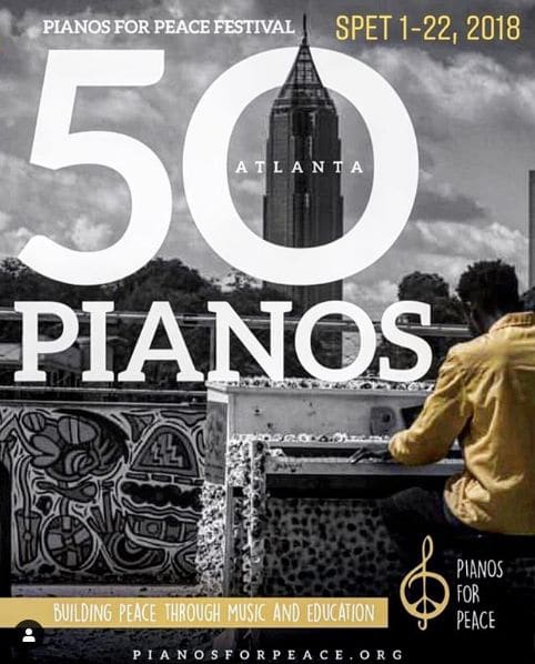 Photo of Pianos For Peace at Giant Peach, Peachtree Street, Brookwood, Atlanta, Fulton County, Georgia, 30363, United States