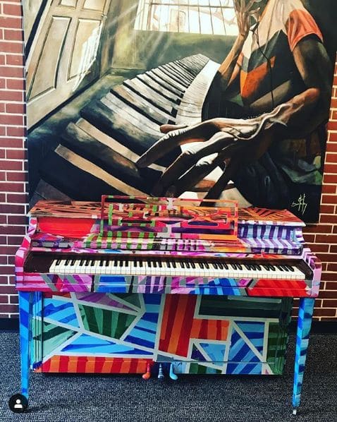 Photo of Pianos For Peace at Giant Peach, Peachtree Street, Brookwood, Atlanta, Fulton County, Georgia, 30363, United States