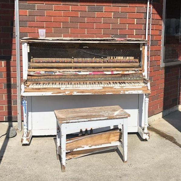Public piano in Penobscot County, Maine, United States
