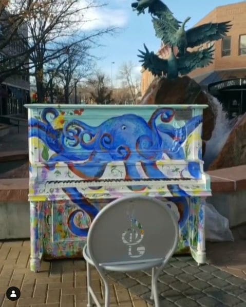 Photo of Fort Collins, Colorado at Whole Foods Market, 2201, South College Avenue, Fort Collins, Larimer County, Colorado, 80525, United States. Octopus in Old Town. 🐙 Art by:…