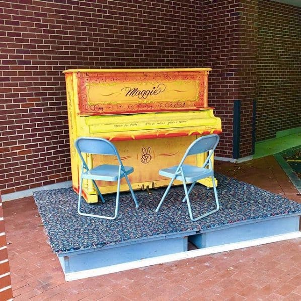 Public piano in Middlesex County, Massachusetts, United States