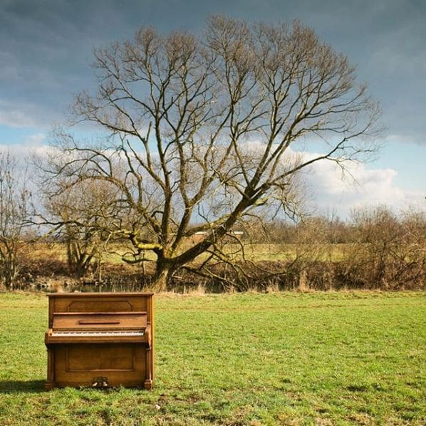 Public piano in Omaha, Nebraska, United States