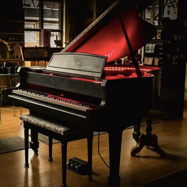 Photo of The Piano Gal Shop at Beans N' Cream Coffeehouse, Cannery Square, Sun Prairie, Dane County, Wisconsin, 53590, United States. Hey there, Delilah 🖤❤