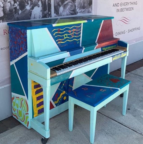 Public piano in Prince Edward County, Virginia, United States