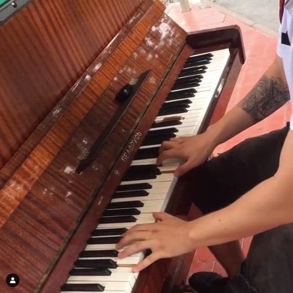 Public piano in Bishkek, Kyrgyzstan