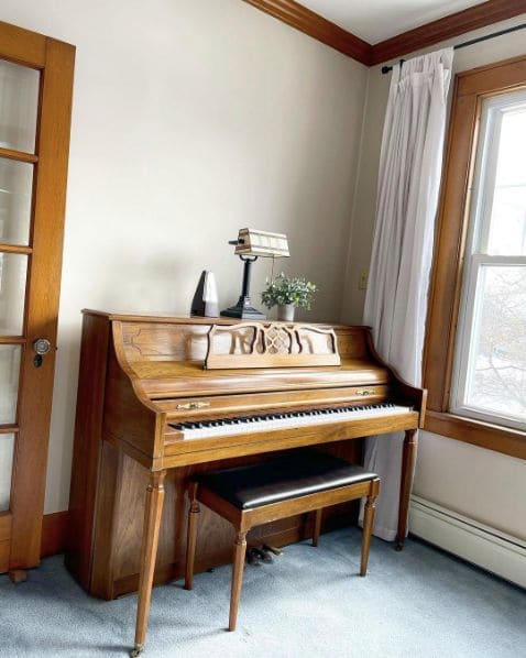 Photo of Alliance, Ohio at 136, West Grant Street, Alliance, Stark County, Ohio, 44601, United States. This is another spot in our home that I love. We found this old piano…
