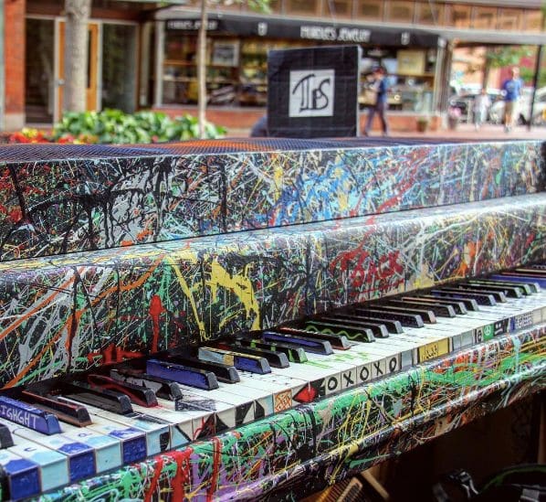 Public piano in Boulder, Colorado, United States
