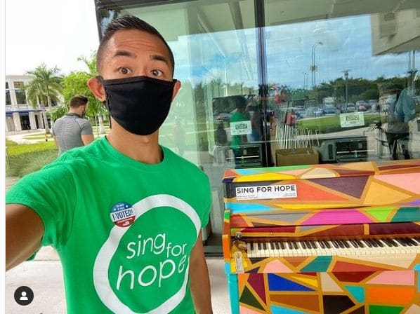 Public piano in Miami-Dade County, Florida, United States