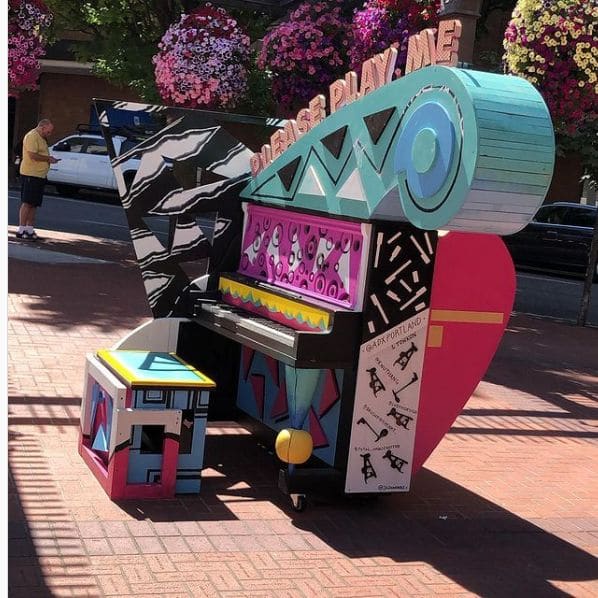 Public piano in Portland, Oregon, United States