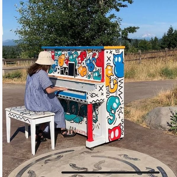 Public piano in Crook County, Oregon, United States