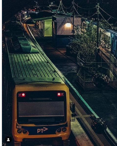 Photo of Belgrave Train at Stop 2: Melbourne Aquarium, Flinders Street, Melbourne, Southbank, Melbourne, City of Melbourne, Victoria, 3000, Australia