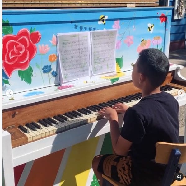 Photo of The HUB on Queen at 4329, Queen Street, Niagara Falls, Niagara Region, Golden Horseshoe, Ontario, L2E 2L3, Canada. Two colourful pianos painted by local artists are…