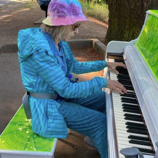 Public piano in Portland, Oregon, United States