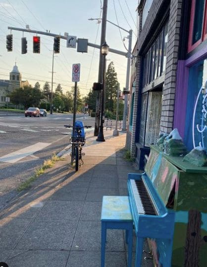 Public piano in Portland, Oregon, United States