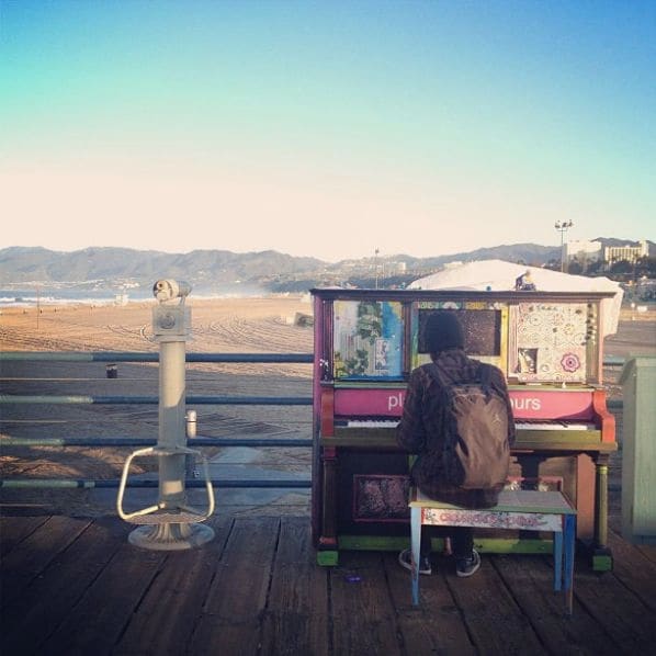 Photo of Santa Monica Pier at Santa Monica Pier, Santa Monica, California, 90401, United States. Play me I'm yours: public piano.