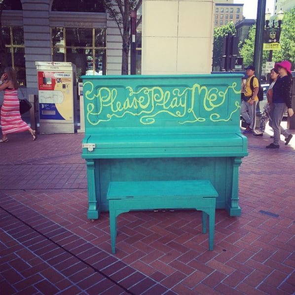 Photo of Pioneer Courthouse Square at KGW Studio on the Square, Southwest Yamhill Street, Downtown, Portland, Multnomah County, Oregon, 97204, United States