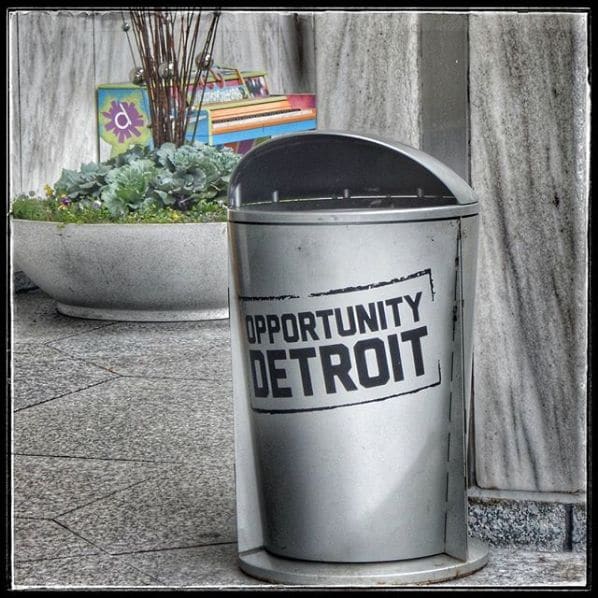 Public piano in Detroit, Michigan, United States