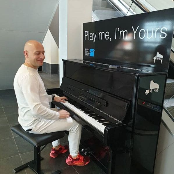 Public piano in City of Brussels, Belgium