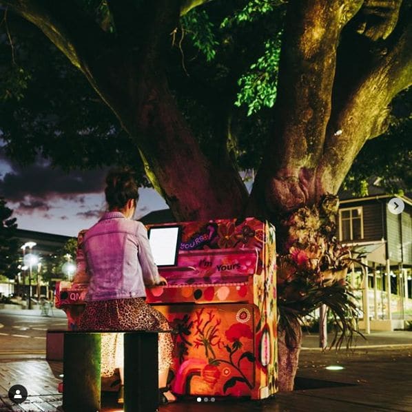 Public piano in Brisbane City, Queensland, Australia